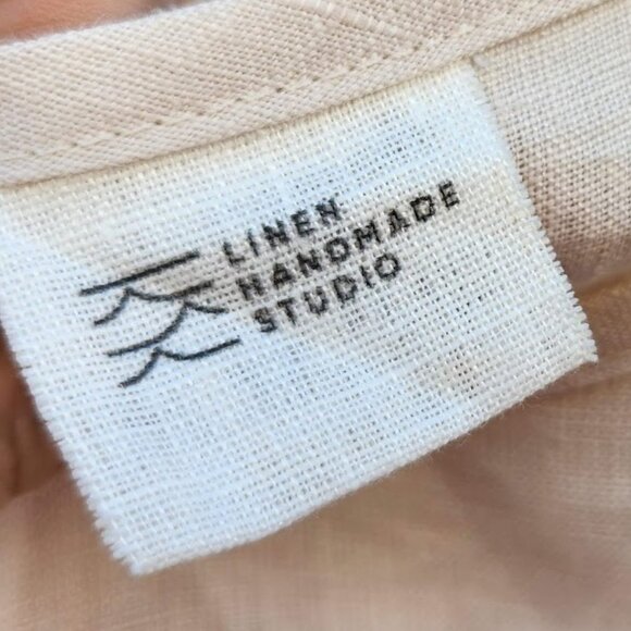 LINEN HANDMADE STUDIO Beige Wrap Dress - Picture 5 of 6